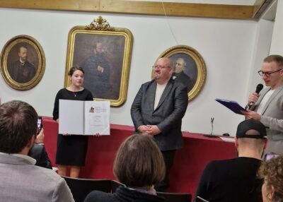 Nagrajeni Vida Petrovčič, Ksenija Mlinar, Metod Brlec in revija Domovina