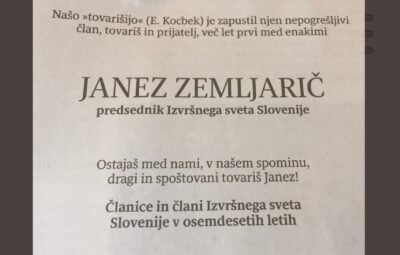 Osupel sem prebral osmrtnici za Zemljaričem