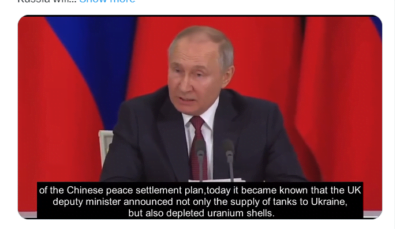 Putin strelivo z osiromašenim uranom označil za “jedrsko komponento”