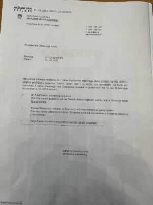 Fajonova odsotna zaradi odsotnosti