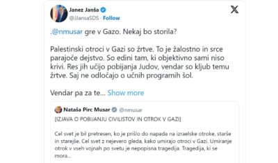 Janša Pirc Musarjevi: S tem smešite in ponižujete državo