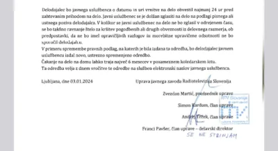 Odgovornega urednika TVS Geriča še drugič poslali na isto čakanje
