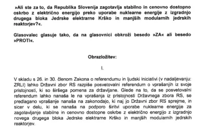 SDS je predlagala referendum o NEK2 in modularnih reaktorjih