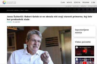 Janez Šušteršič: Če je kaj nacionalna sramota, je to to.