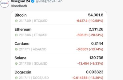 Je to konec dobrih časov? Pretresi na svetovnih borzah. Padle tudi vrednosti kripto valut