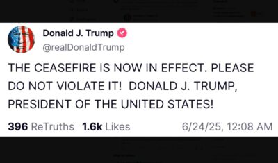 Trump je med Izraelom in Iranom dosegel premirje