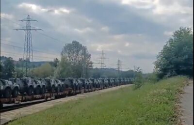 V Prekmurju velik konvoj italijanski Pum za Ukrajino