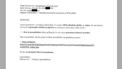 Policija: Spretni goljufi iz poslovnih računov speljali že milijon evrov