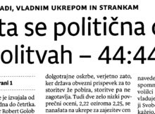 Po Dnevniku se obeta hud volilni poraz Svobode, SD in Levice, a...