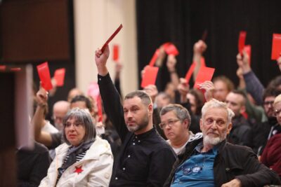S Kordišem Hanžek in privilegirana prvoborca levice Keber in Svetlana Makarovič