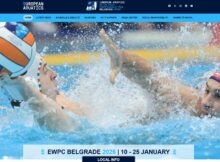 Spletna stran evropskega prvenstva v vaterpolu, ki poteka v Beogradu