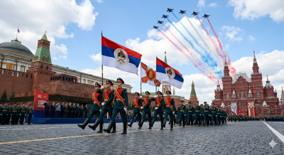 Balkan v Moskvi: Dodik in Republika Srbska rešujeta Putina na Rdečem trgu